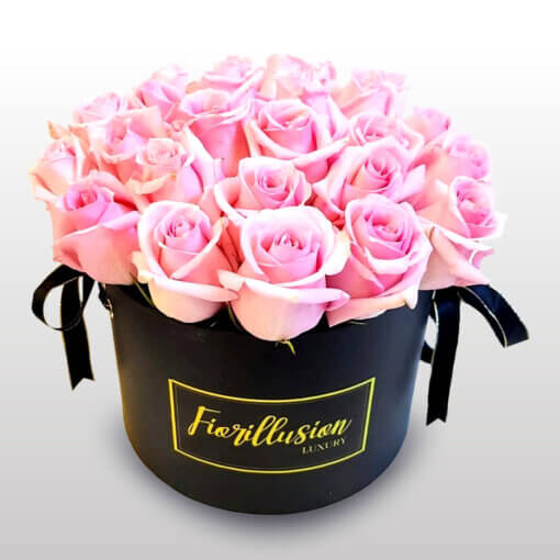 flower delivery Milan box pink rose