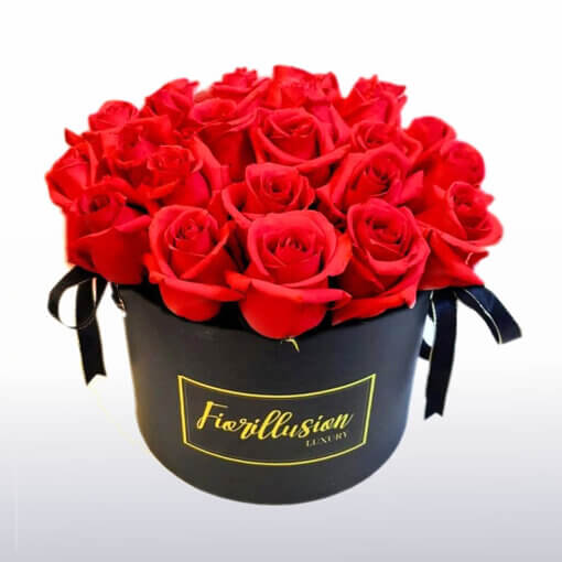 Flower Box rose rosse