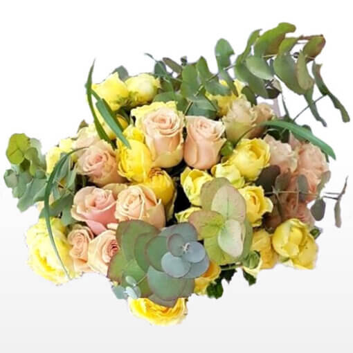 Flower delivery Milano bouquet rose gialle