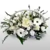 Santorini cestino con fiori bianchi