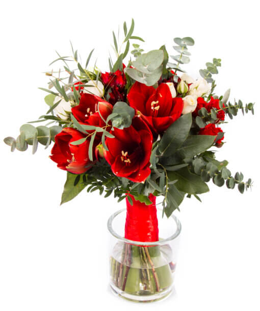 Amaryllis Bouquet rosso rose