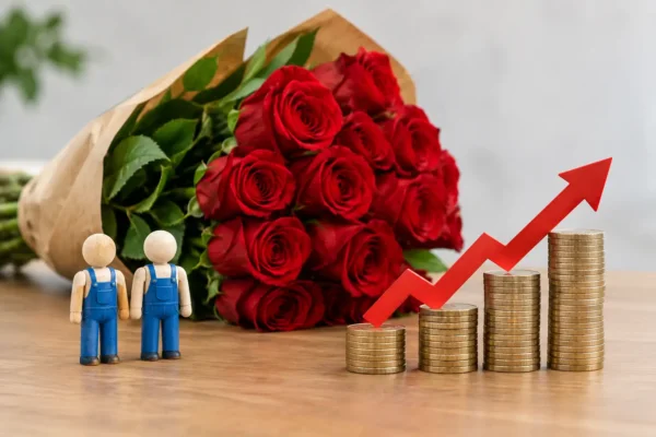 Prezzo rose rosse: cosa fa salire il costo